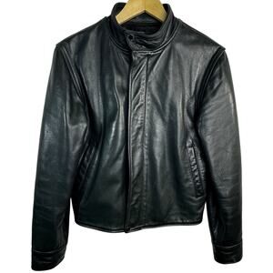 Rubio Leather NYC Black Trucker Moto Jacket MADE IN USA Size 36 Rare Limited